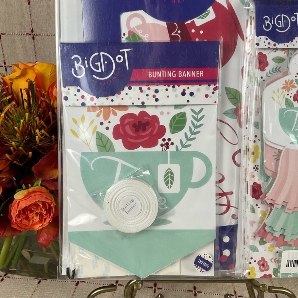 Big Dot of Happiness Tea Party Doterrific Bundle Party Supplies Paper Chains + - Picture 4 of 8